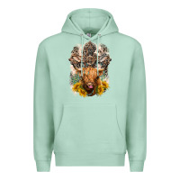 Seafoam Western Heifer Cow with crosses Premium Hoodie - LillyAllenDesigns
