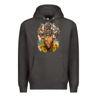 Smoke Western Heifer Cow with crosses Premium Hoodie - LillyAllenDesigns