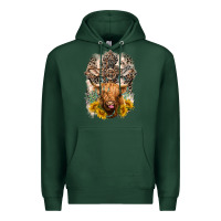 Sports Green Western Heifer Cow with crosses Premium Hoodie - LillyAllenDesigns