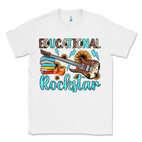 White educational rockstar Classic Tee - JahusDesignShop