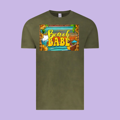 Beach Babe Skinny Metal Can Holder Vintage Tee Designed By Hra Design Shop