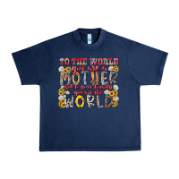 Navy mother world Urban Heavy Tee - RacoonDesign