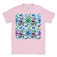 Bubblegum Pink Science Teacher Seamless Pattern Classic Tee - BundleAndBundleShop