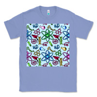 Colony Blue Science Teacher Seamless Pattern Classic Tee - BundleAndBundleShop