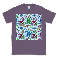 Lavender Science Teacher Seamless Pattern Classic Tee - BundleAndBundleShop