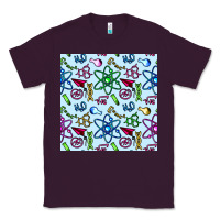 Plum Science Teacher Seamless Pattern Classic Tee - BundleAndBundleShop