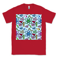 Red Science Teacher Seamless Pattern Classic Tee - BundleAndBundleShop