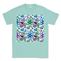 Seafoam Science Teacher Seamless Pattern Classic Tee - BundleAndBundleShop