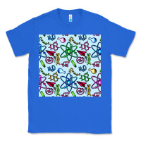 True Royal Science Teacher Seamless Pattern Classic Tee - BundleAndBundleShop