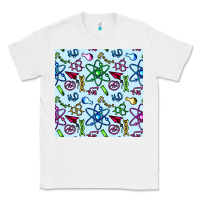 White Science Teacher Seamless Pattern Classic Tee - BundleAndBundleShop