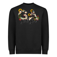 Black georgia state cowhide serape cactus Heavyweight Sweatshirt - RanaPortraitStore