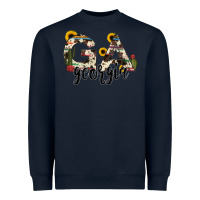 Navy georgia state cowhide serape cactus Heavyweight Sweatshirt - RanaPortraitStore