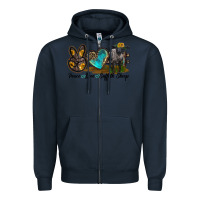 Navy Peace Love Suffolk Sheep Zipper Hoodie - LillyAllenDesigns