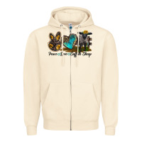 Sandshell Peace Love Suffolk Sheep Zipper Hoodie - LillyAllenDesigns
