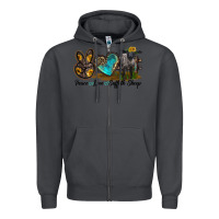 Smoke Peace Love Suffolk Sheep Zipper Hoodie - LillyAllenDesigns