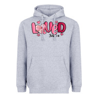 Heather Grey valentine's day loved john 3 16 Heavyweight Hoodie - MaliasSmallBusiness