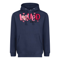 Navy valentine's day loved john 3 16 Heavyweight Hoodie - MaliasSmallBusiness