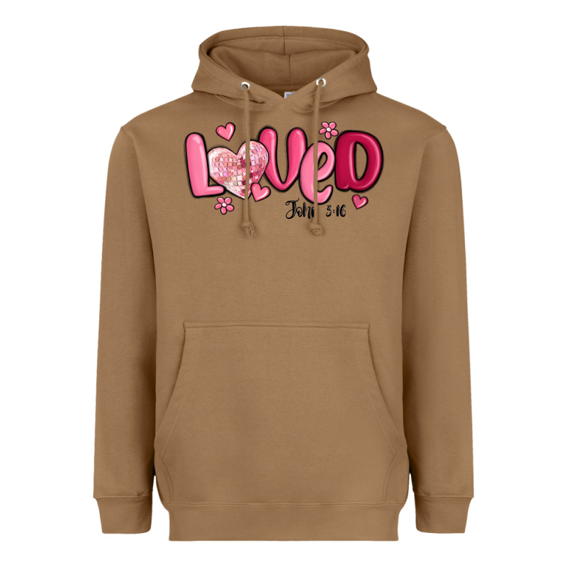 Valentine's Day Loved John 3 16 Heavyweight Hoodie by MaliasSmallBusiness | Teevron