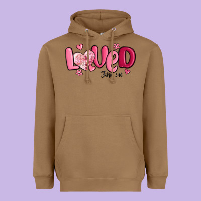 Valentine's Day Loved John 3 16 Heavyweight Hoodie Designed By Maliassmallbusiness