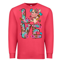 Cardinal love little cute cow Premium Sweatshirt - NancyCooperArtShop