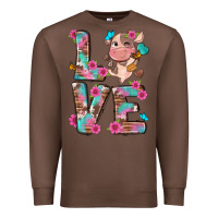 Chestnut love little cute cow Premium Sweatshirt - NancyCooperArtShop