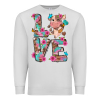 Dove Grey love little cute cow Premium Sweatshirt - NancyCooperArtShop
