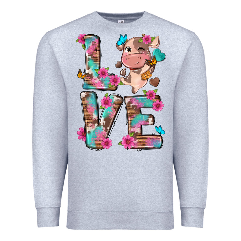 Love Little Cute Cow Premium Sweatshirt by NancyCooperArtShop | Teevron