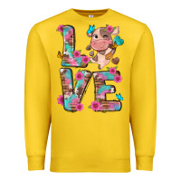 Lemon love little cute cow Premium Sweatshirt - NancyCooperArtShop