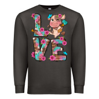 Smoke love little cute cow Premium Sweatshirt - NancyCooperArtShop