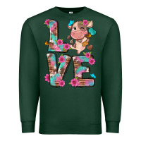 Sports Green love little cute cow Premium Sweatshirt - NancyCooperArtShop