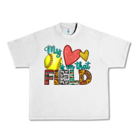 Lunar Rock my heart is on that field softball Urban Heavy Tee - HRA Design Shop