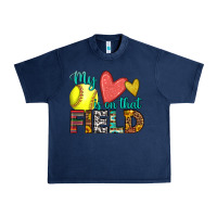 Navy my heart is on that field softball Urban Heavy Tee - HRA Design Shop