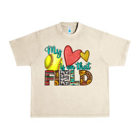 Sandshell my heart is on that field softball Urban Heavy Tee - HRA Design Shop