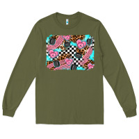 Army Green race day background Long Sleeve Tee - AdoDesignShop
