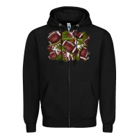 Black football background Zipper Hoodie - BarkalooDesign