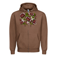 Chestnut football background Zipper Hoodie - BarkalooDesign