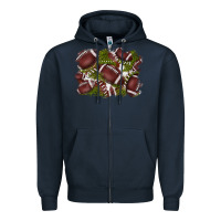 Navy football background Zipper Hoodie - BarkalooDesign