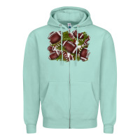 Seafoam football background Zipper Hoodie - BarkalooDesign