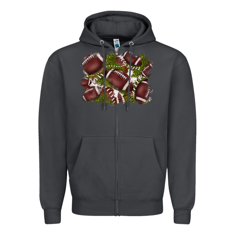 Football Background Zipper Hoodie by BarkalooDesign | Teevron