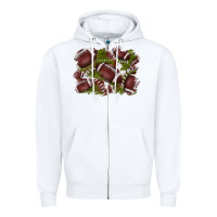 White football background Zipper Hoodie - BarkalooDesign