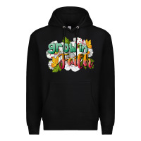 Black Grow In Faith Premium Hoodie - LillyAllenDesigns