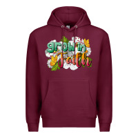 Burgundy Grow In Faith Premium Hoodie - LillyAllenDesigns