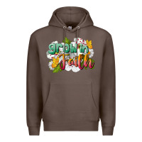 Coffee Grow In Faith Premium Hoodie - LillyAllenDesigns