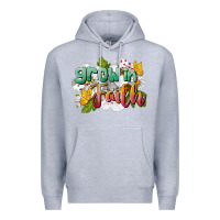 Heather Grey Grow In Faith Premium Hoodie - LillyAllenDesigns