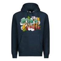 Navy Grow In Faith Premium Hoodie - LillyAllenDesigns