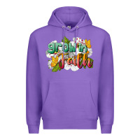 Purple Grow In Faith Premium Hoodie - LillyAllenDesigns