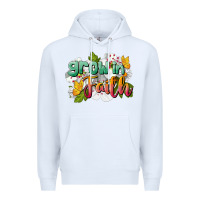 White Grow In Faith Premium Hoodie - LillyAllenDesigns