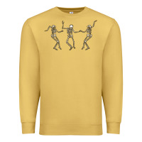Antique Gold dancing skeletons Premium Sweatshirt - MaliasSmallBusiness