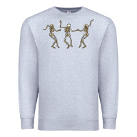 Heather Grey dancing skeletons Premium Sweatshirt - MaliasSmallBusiness