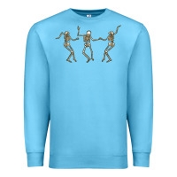 Ocean Blue dancing skeletons Premium Sweatshirt - MaliasSmallBusiness